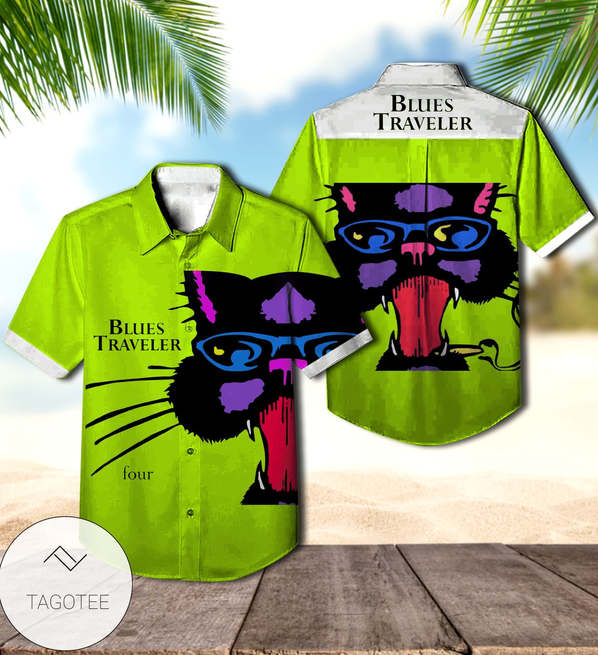 Blues Traveler Four Album Cover Hawaiian Shirt