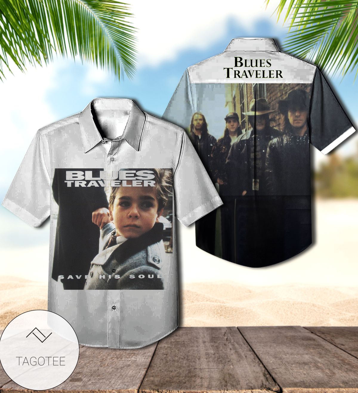 Blues Traveler Save His Soul Album Cover Hawaiian Shirt