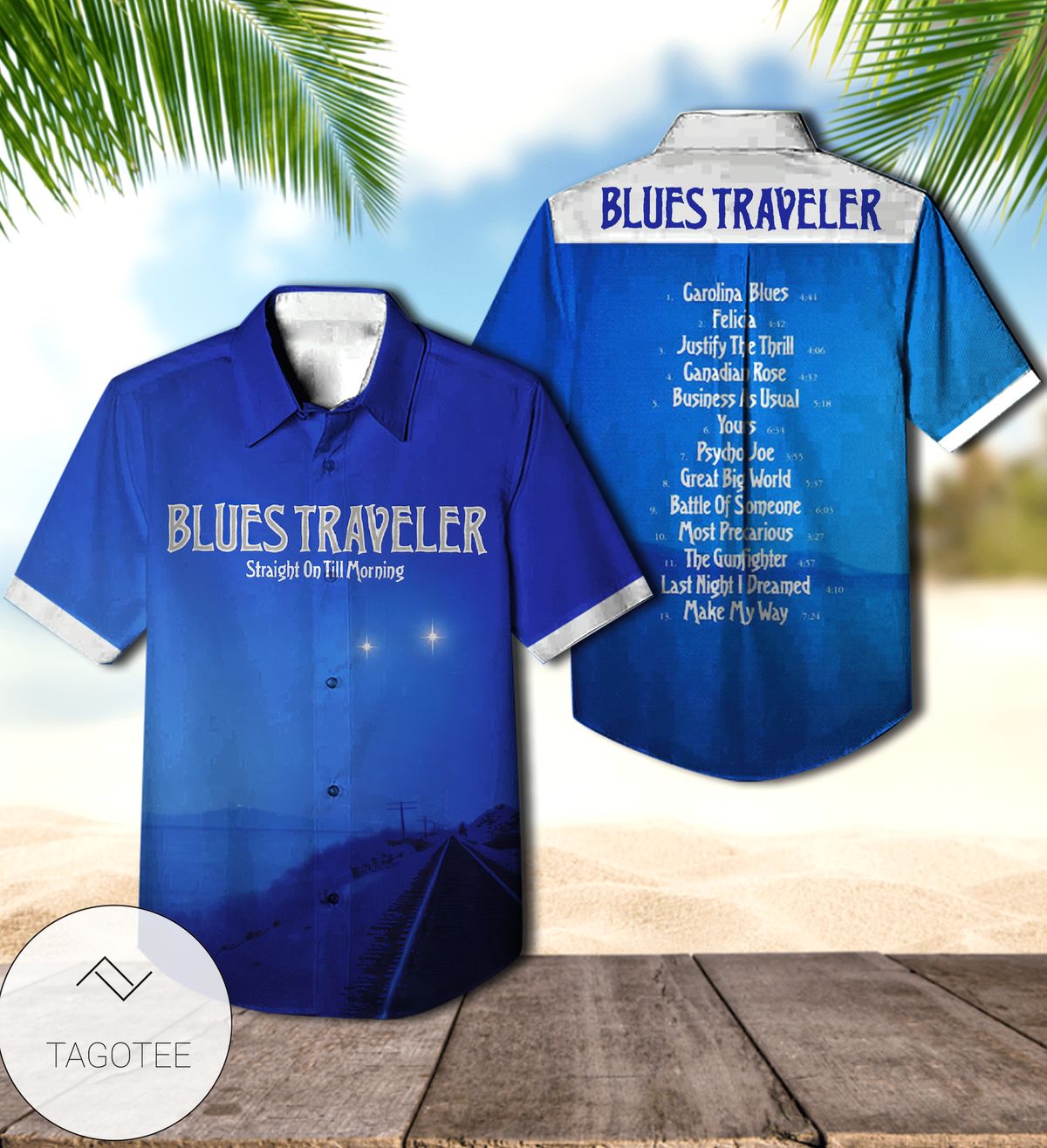 Blues Traveler Straight On Till Morning Album Cover Hawaiian Shirt