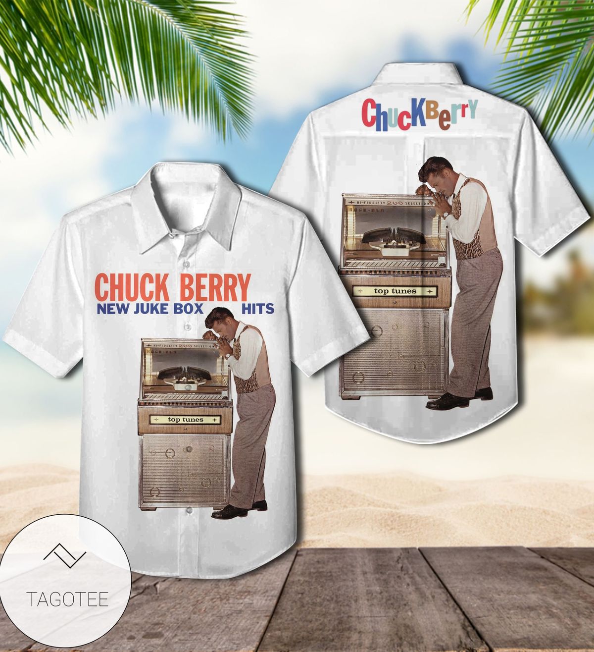 Chuck Berry New Juke Box Hits Album Cover Hawaiian Shirt