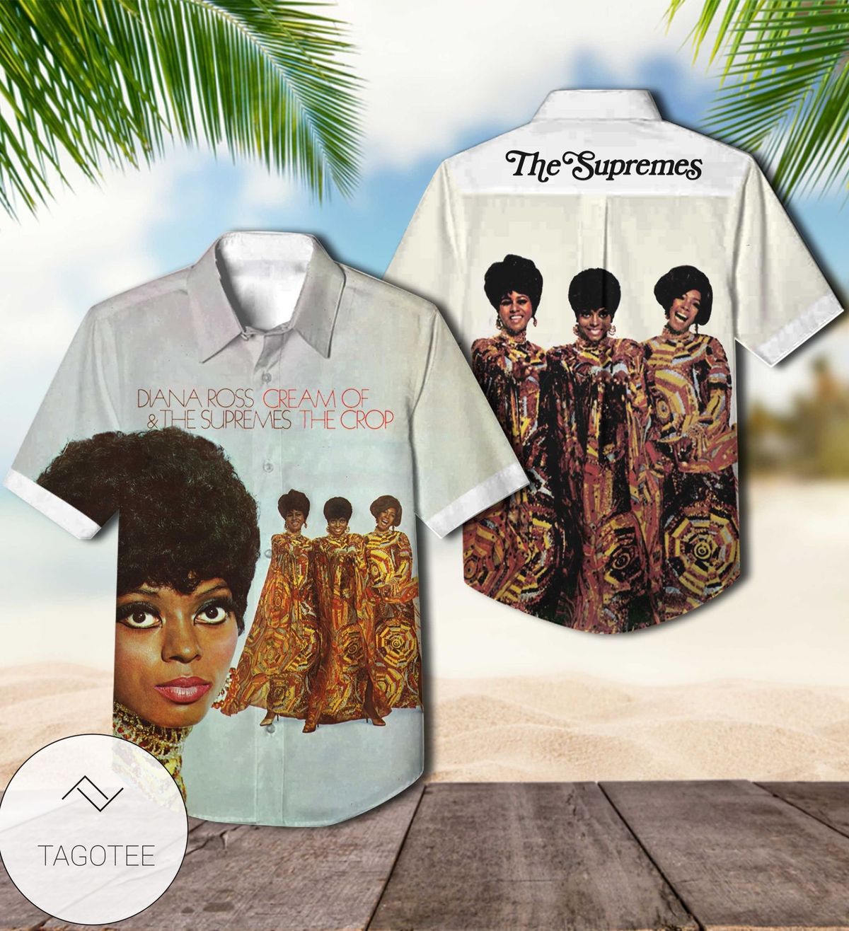 Diana Ross And The Supremes Cream Of The Crop Album Cover Hawaiian Shirt