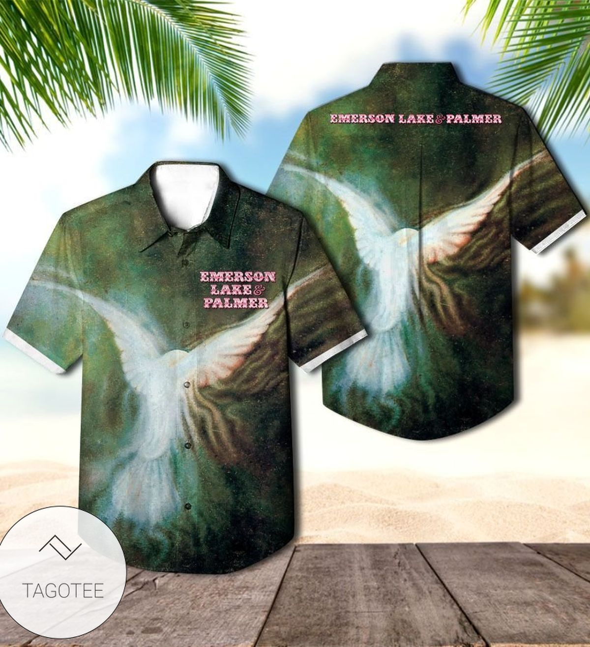 Emerson Lake And Palmer The Debut Studio Album Cover Hawaiian Shirt