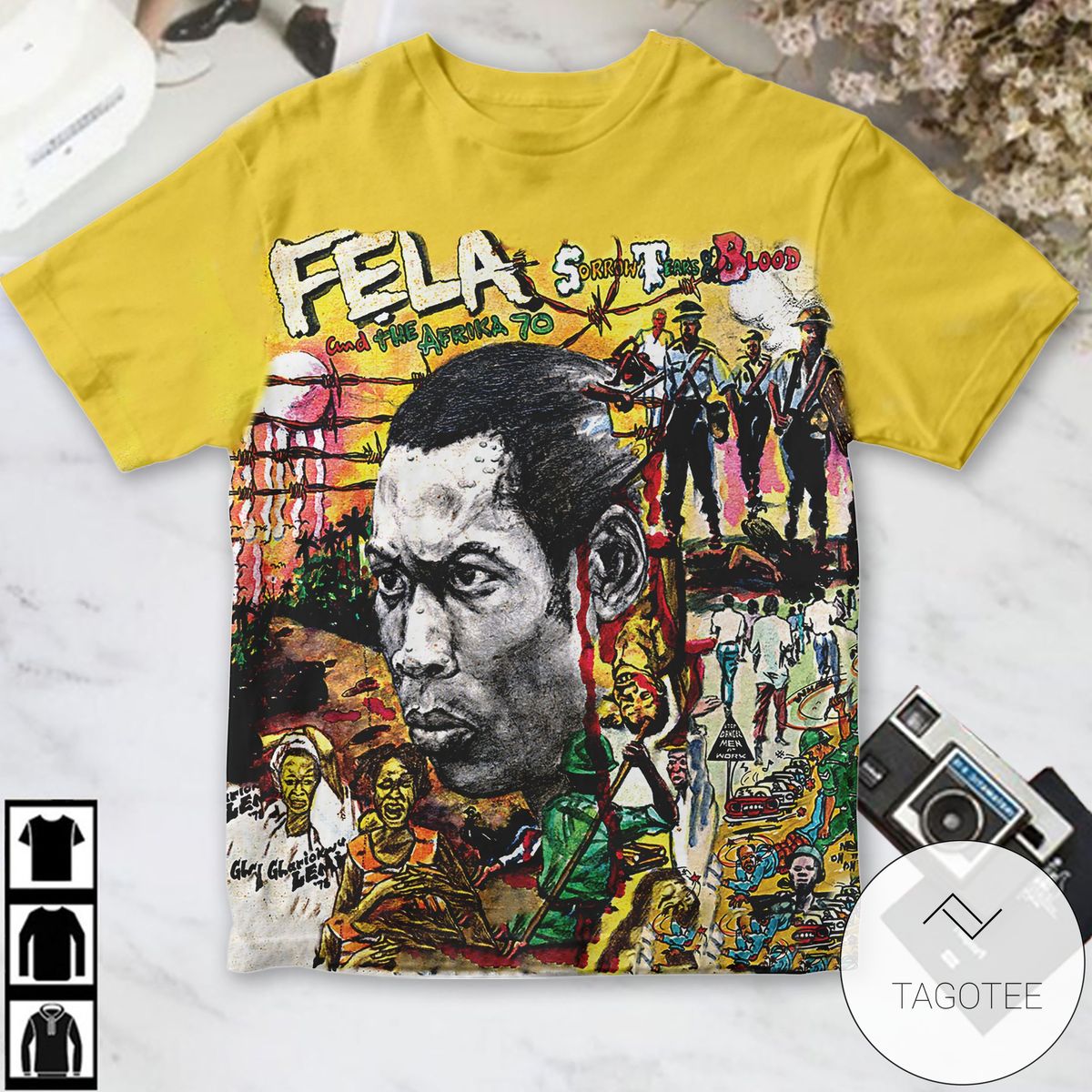 Fela Kuti Sorrow Tears And Blood Album Cover Shirt