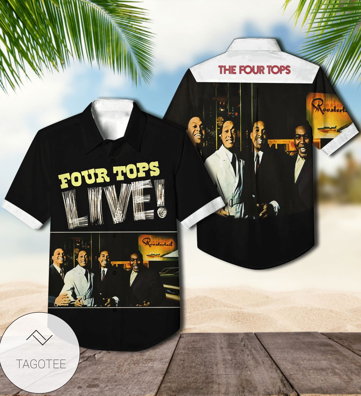 Four Tops Live Album Cover Hawaiian Shirt