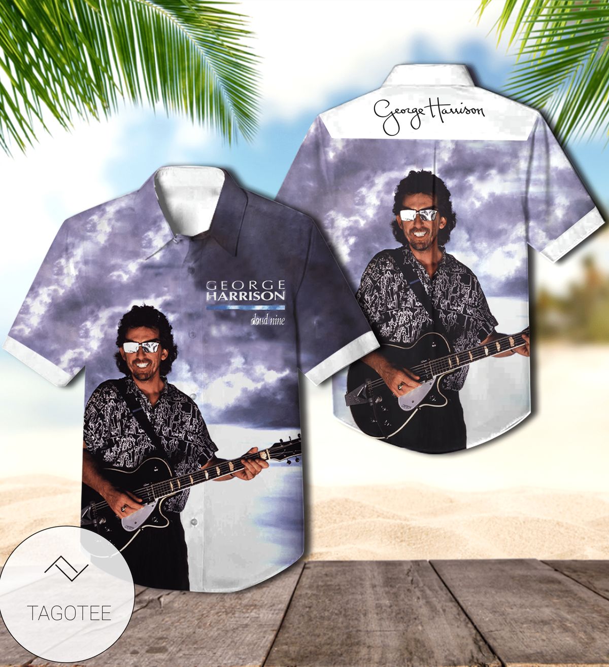 George Harrison Cloud Nine Album Cover Hawaiian Shirt