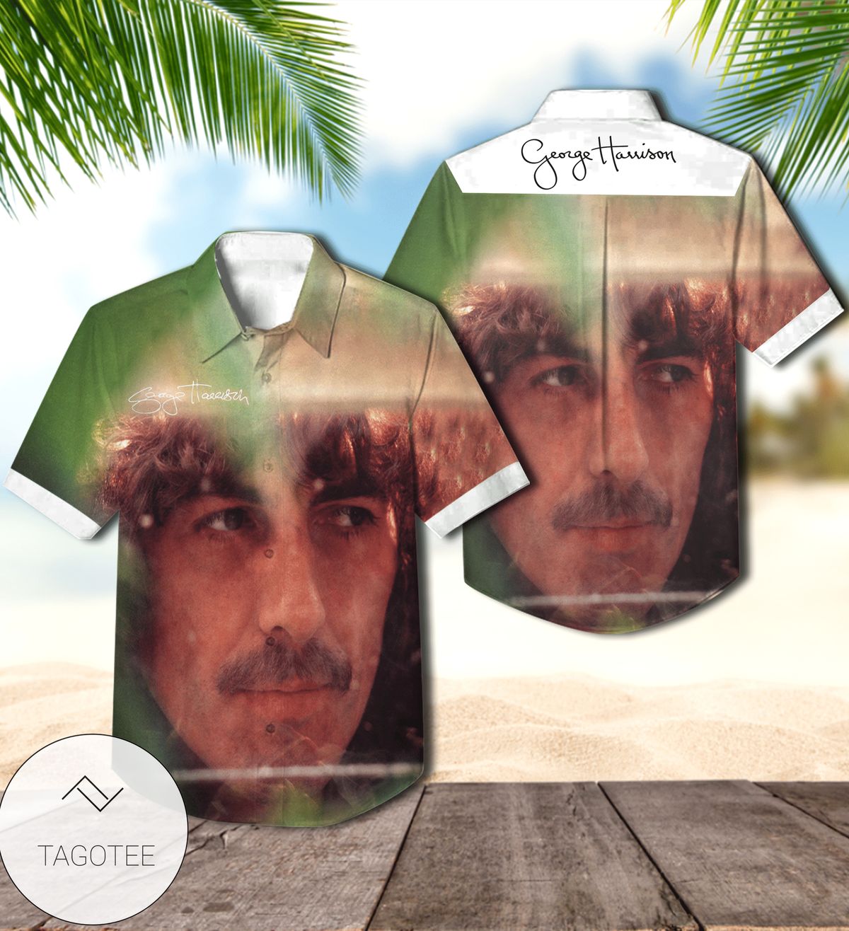 George Harrison The Eighth Studio Album Cover Hawaiian Shirt