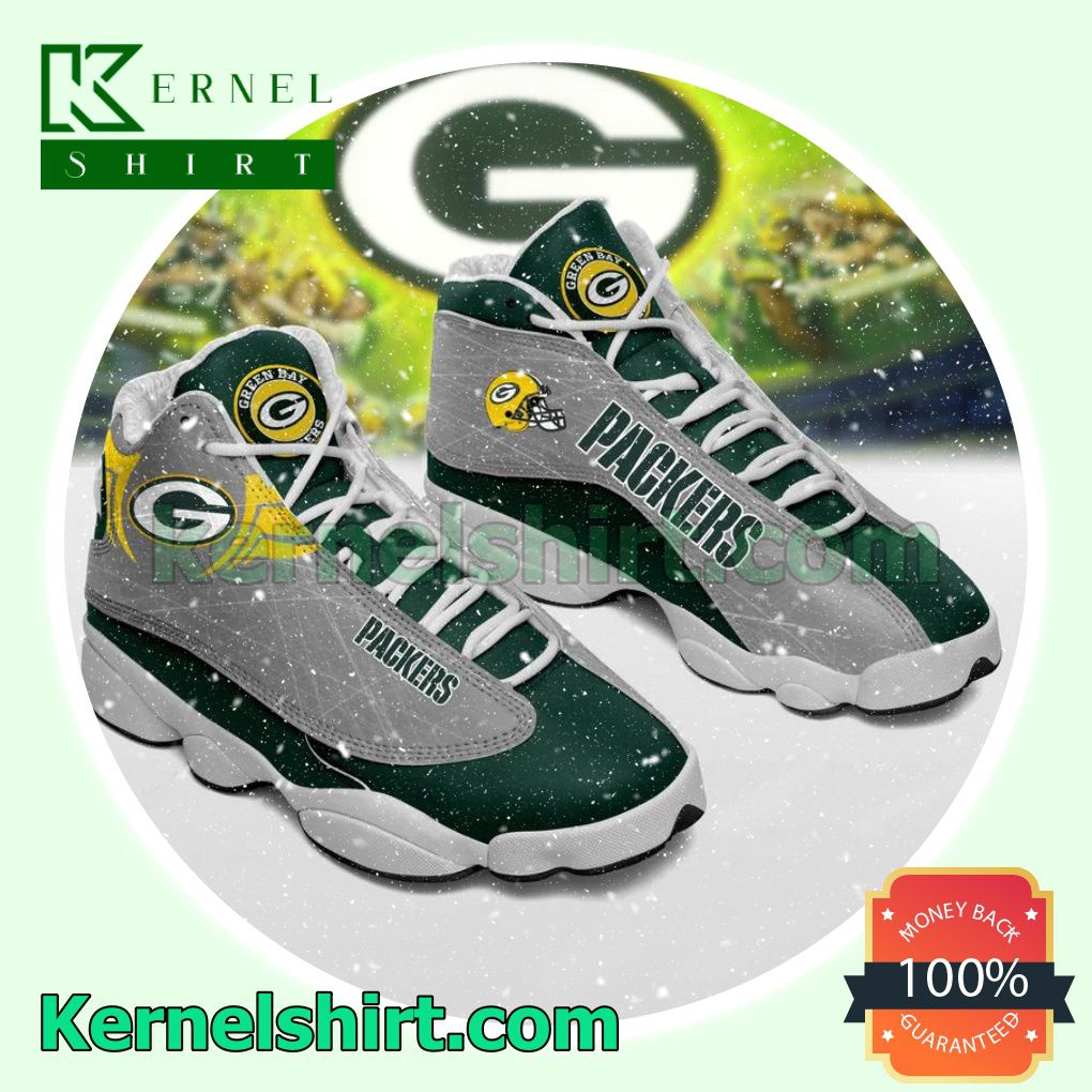 Green Bay Packers Gray Nike Sneakers
