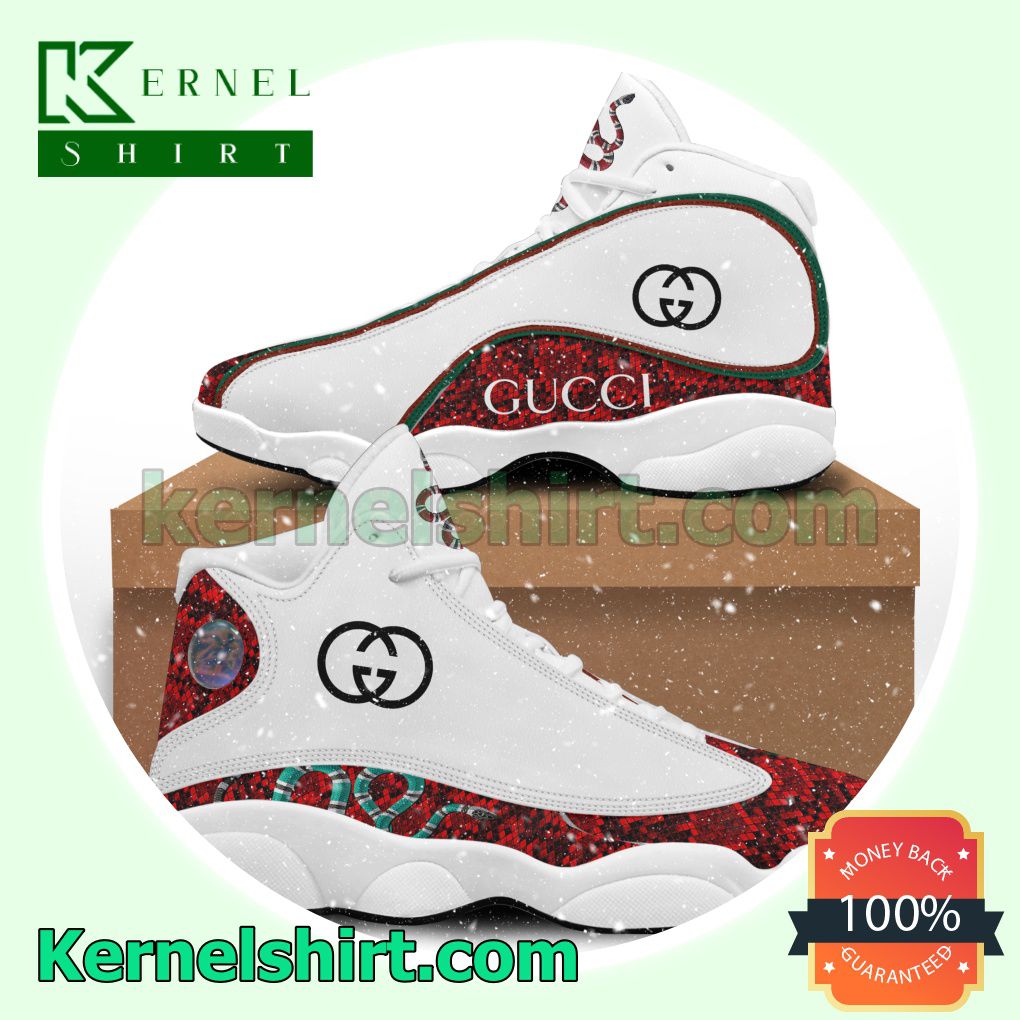 3D Gucci Snake White Red Nike Sneakers