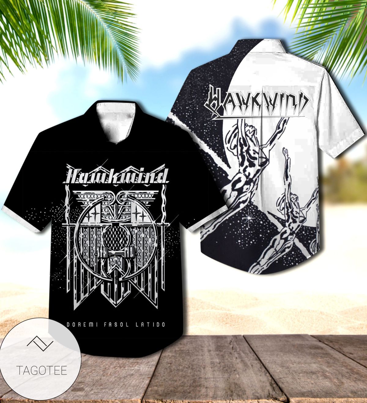 Hawkwind Doremi Fasol Latido Album Cover Hawaiian Shirt