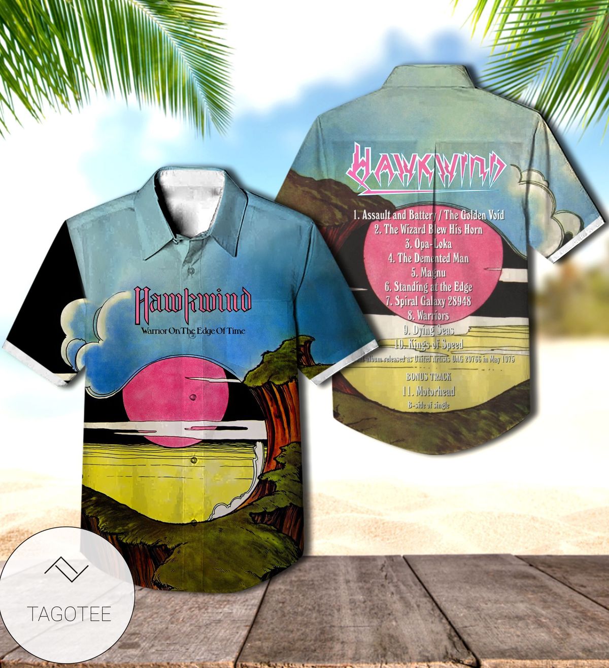 Hawkwind Warrior On The Edge Of Time Album Cover Hawaiian Shirt