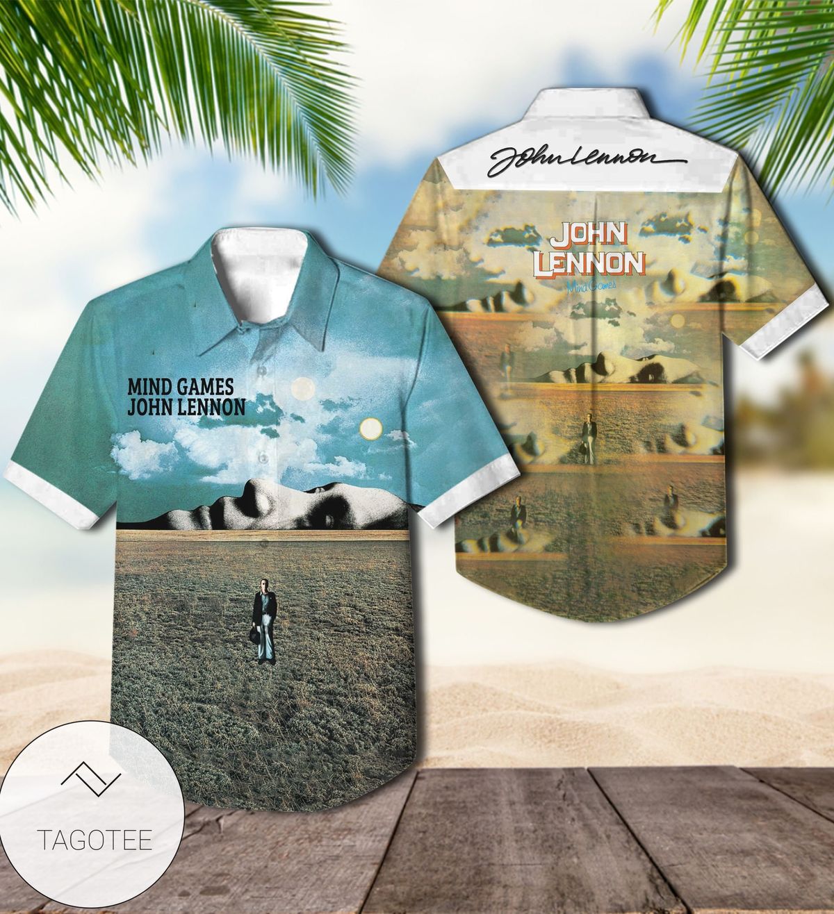 John Lennon Mind Games Album Cover Hawaiian Shirt