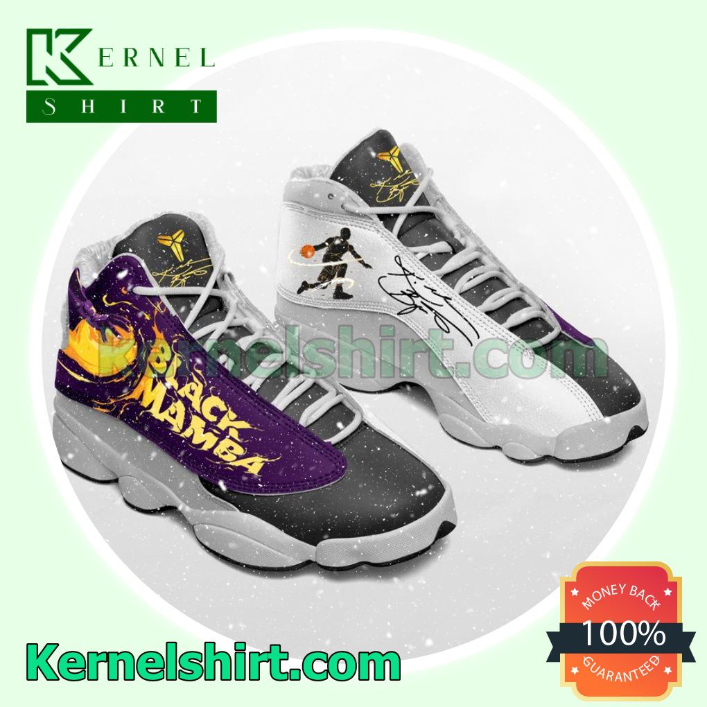Kobe Bryant La Lakers Basketball Gray Purple Nike Sneakers
