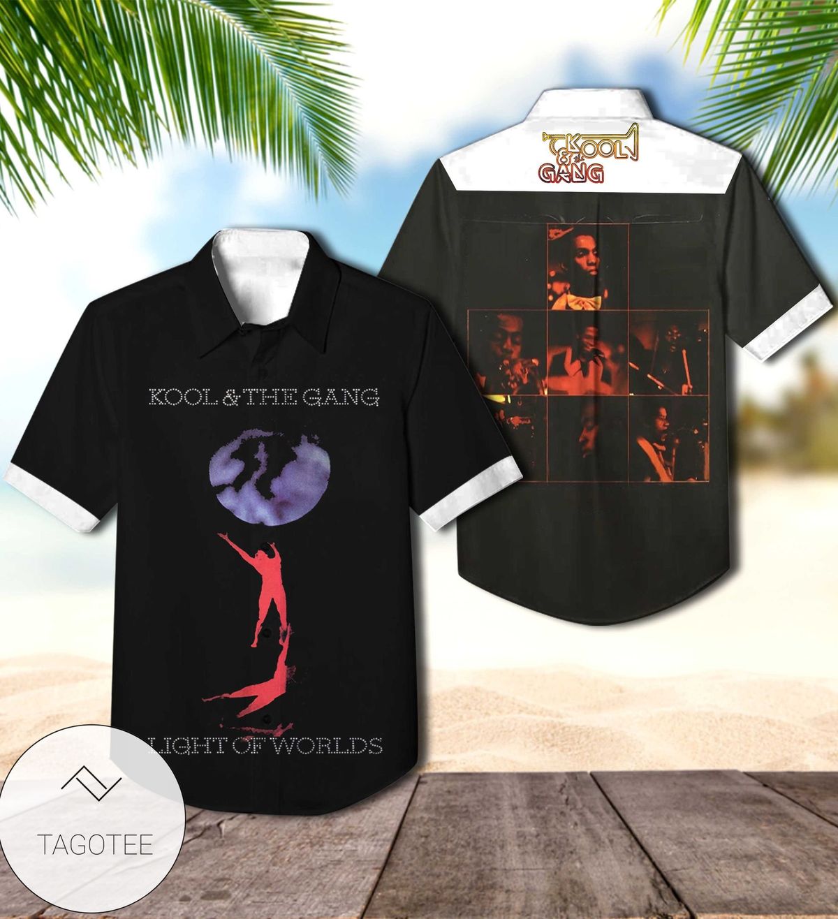 Kool And The Gang Light Of Worlds Album Cover Hawaiian Shirt