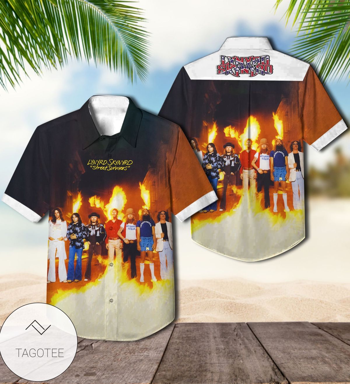 Lynyrd Skynyrd Street Survivors Album Cover Hawaiian Shirt