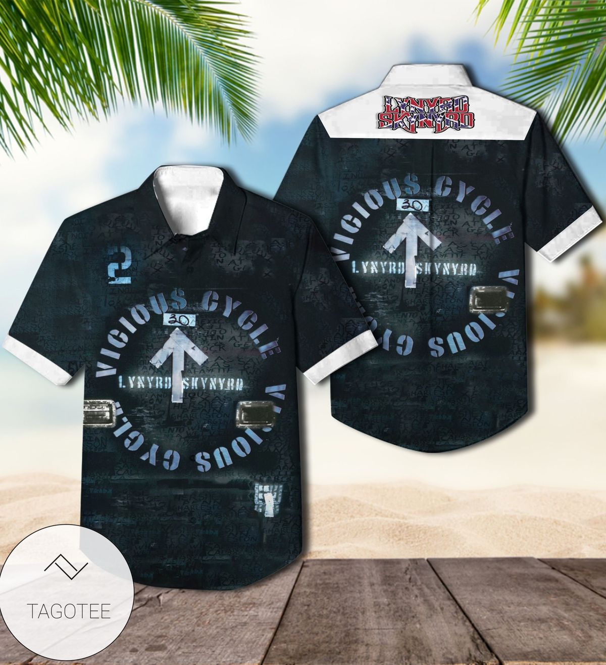 Lynyrd Skynyrd Vicious Cycle Album Cover Hawaiian Shirt