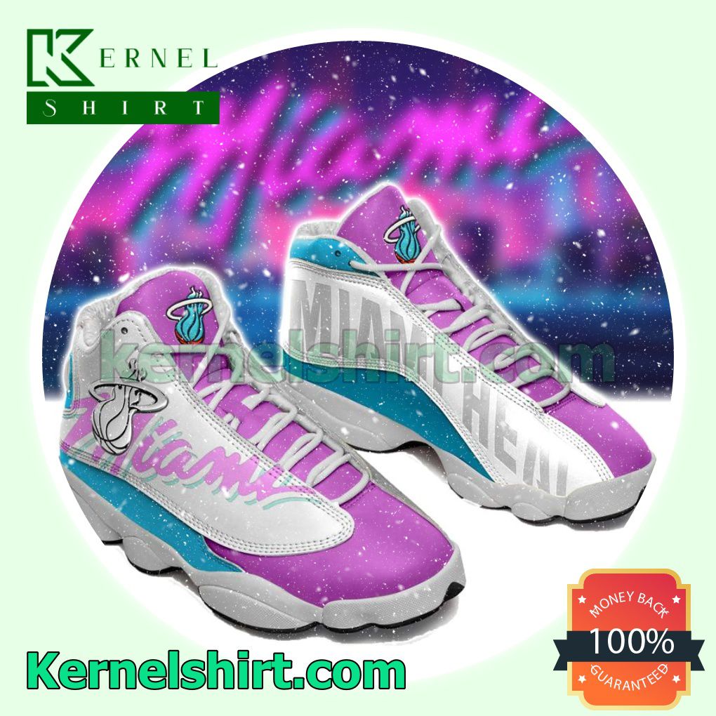 Miami Heat Basketball Pink Nike Sneakers