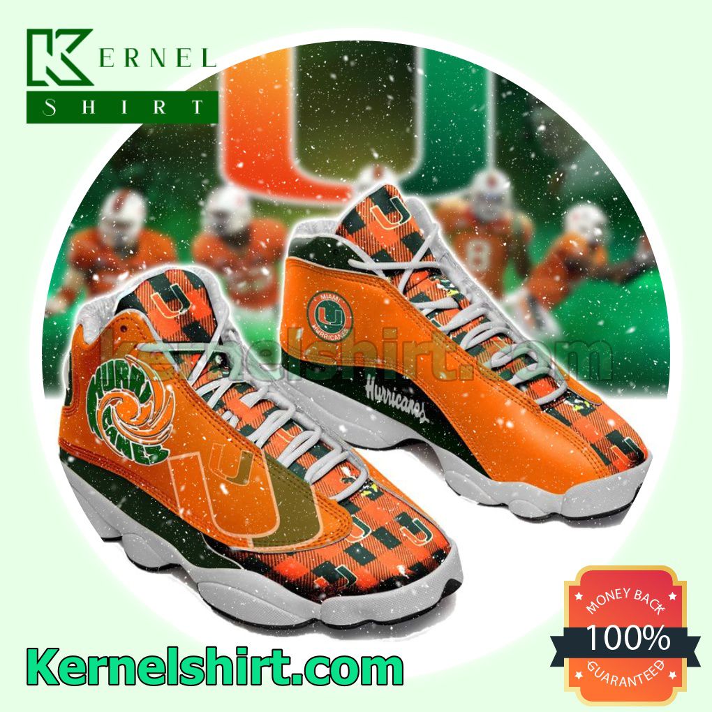 Miami Hurricanes Orange Form Nike Sneakers