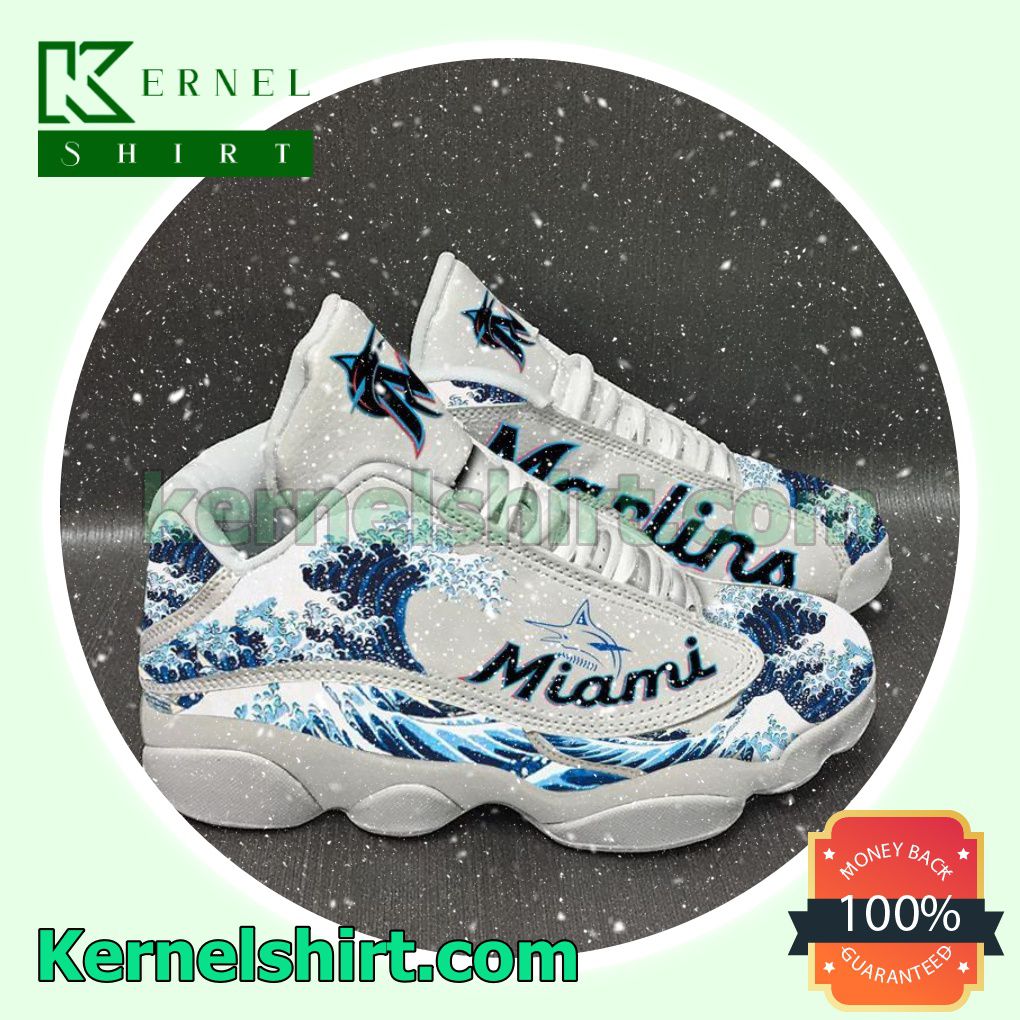 Miami Marlins Football Team Nike Sneakers