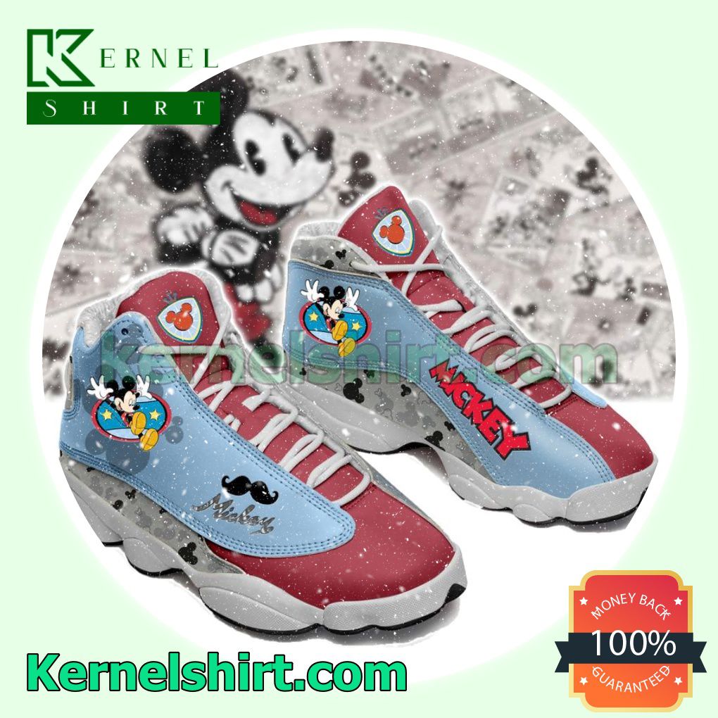 Mickey Mouse Blue Red Nike Sneakers