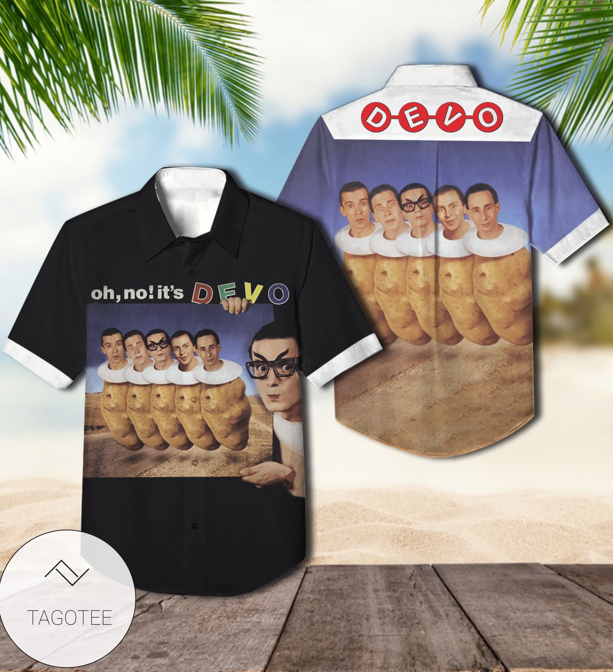 Oh No It's Devo Album Cover Hawaiian Shirt