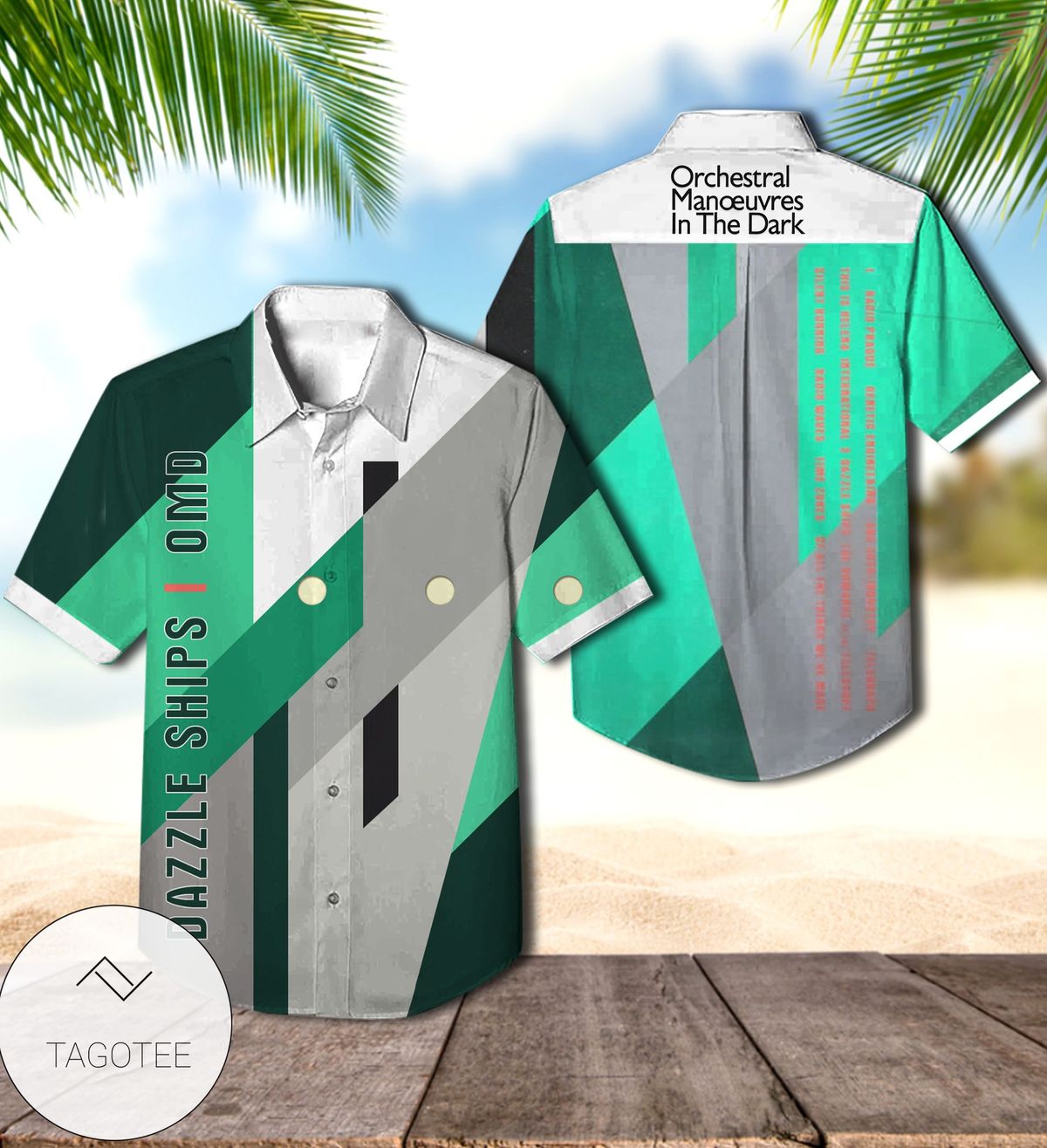 Orchestral Manoeuvres In The Dark Dazzle Ships Album Cover Hawaiian Shirt