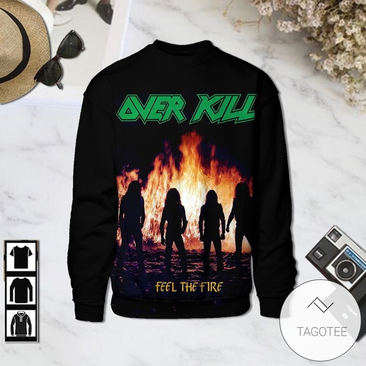 Overkill Feel The Fire Album Cover Sweatshirt