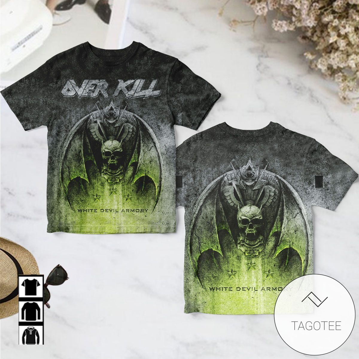 Overkill White Devil Armory Album Cover Shirt