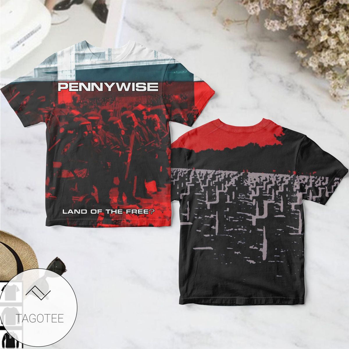 Top Rated Pennywise Land Of The Free Album Cover Shirt