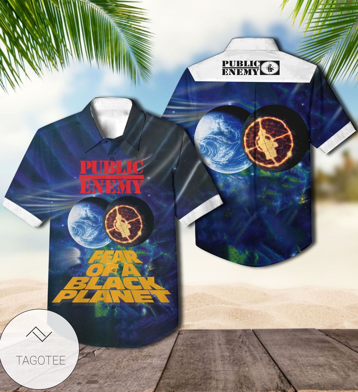 Public Enemy Fear Of A Black Planet Album Cover Hawaiian Shirt