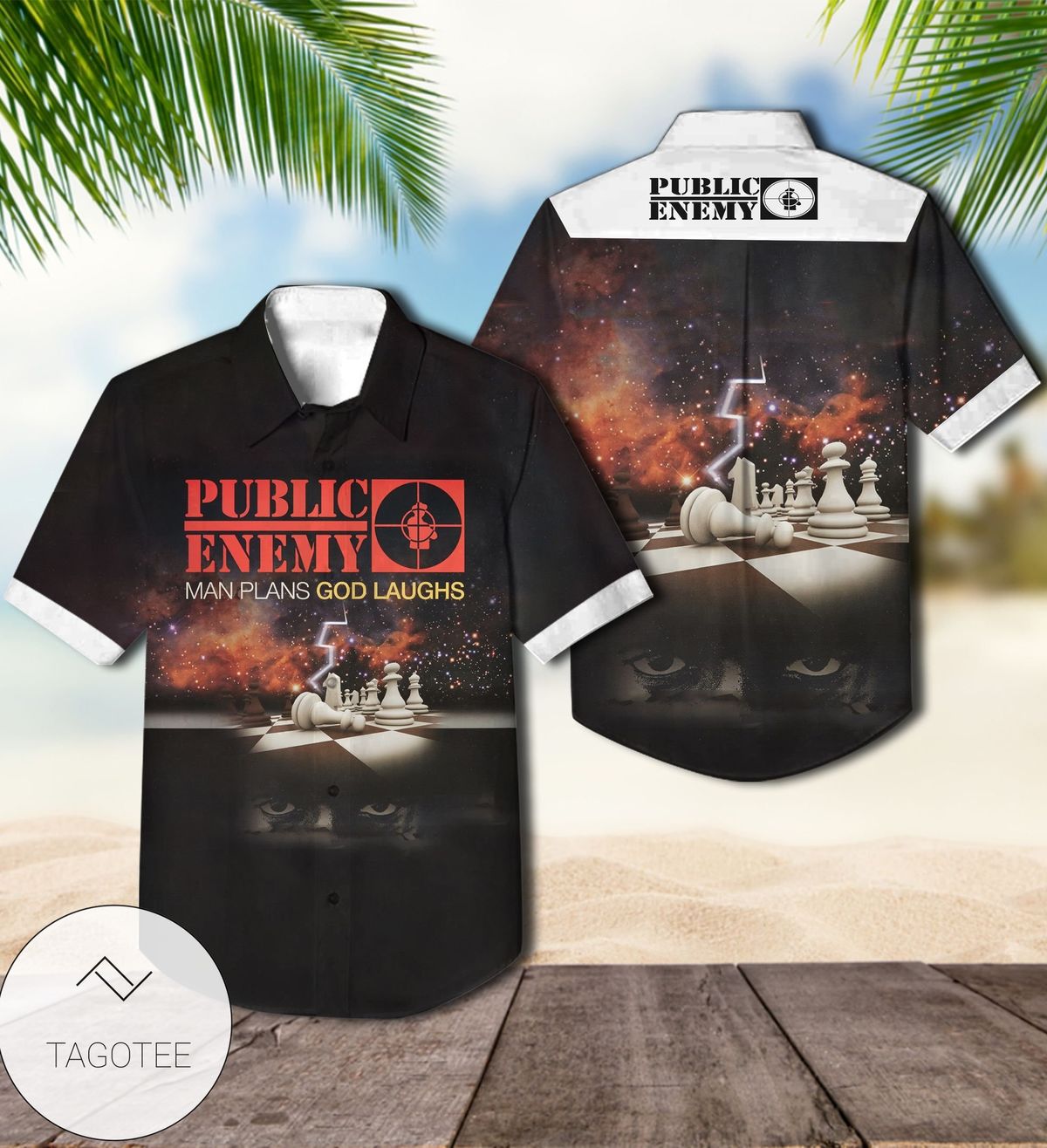 Public Enemy Man Plans God Laughs Album Cover Hawaiian Shirt