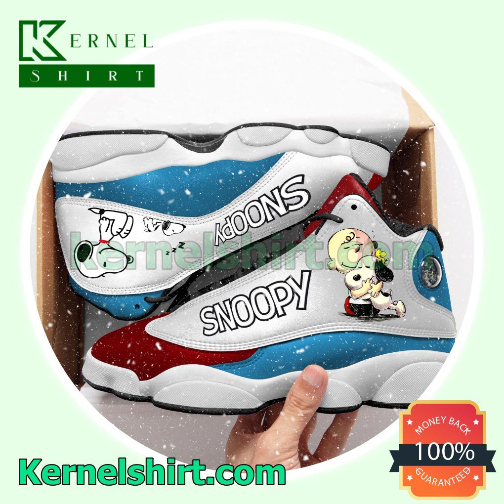 Snoopy White Blue Nike Sneakers