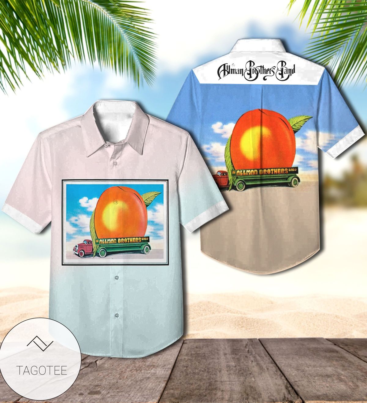 The Allman Brothers Band Eat A Peach Album Cover Hawaiian Shirt