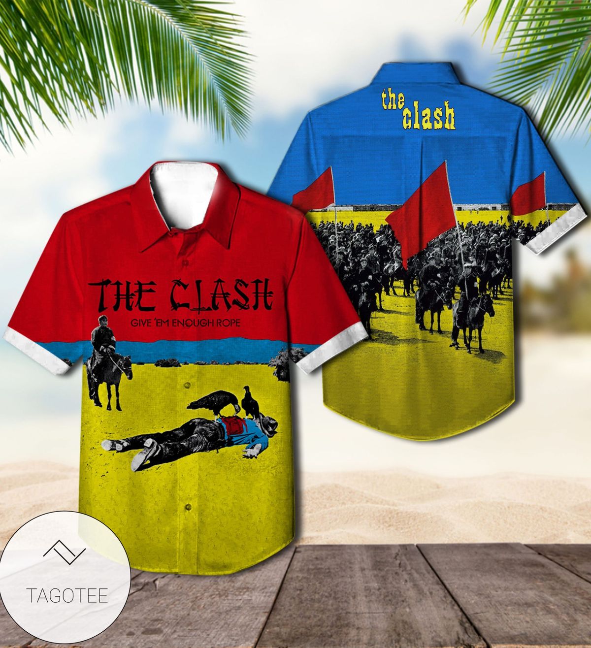 The Clash Give 'em Enough Rope Album Cover Hawaiian Shirt