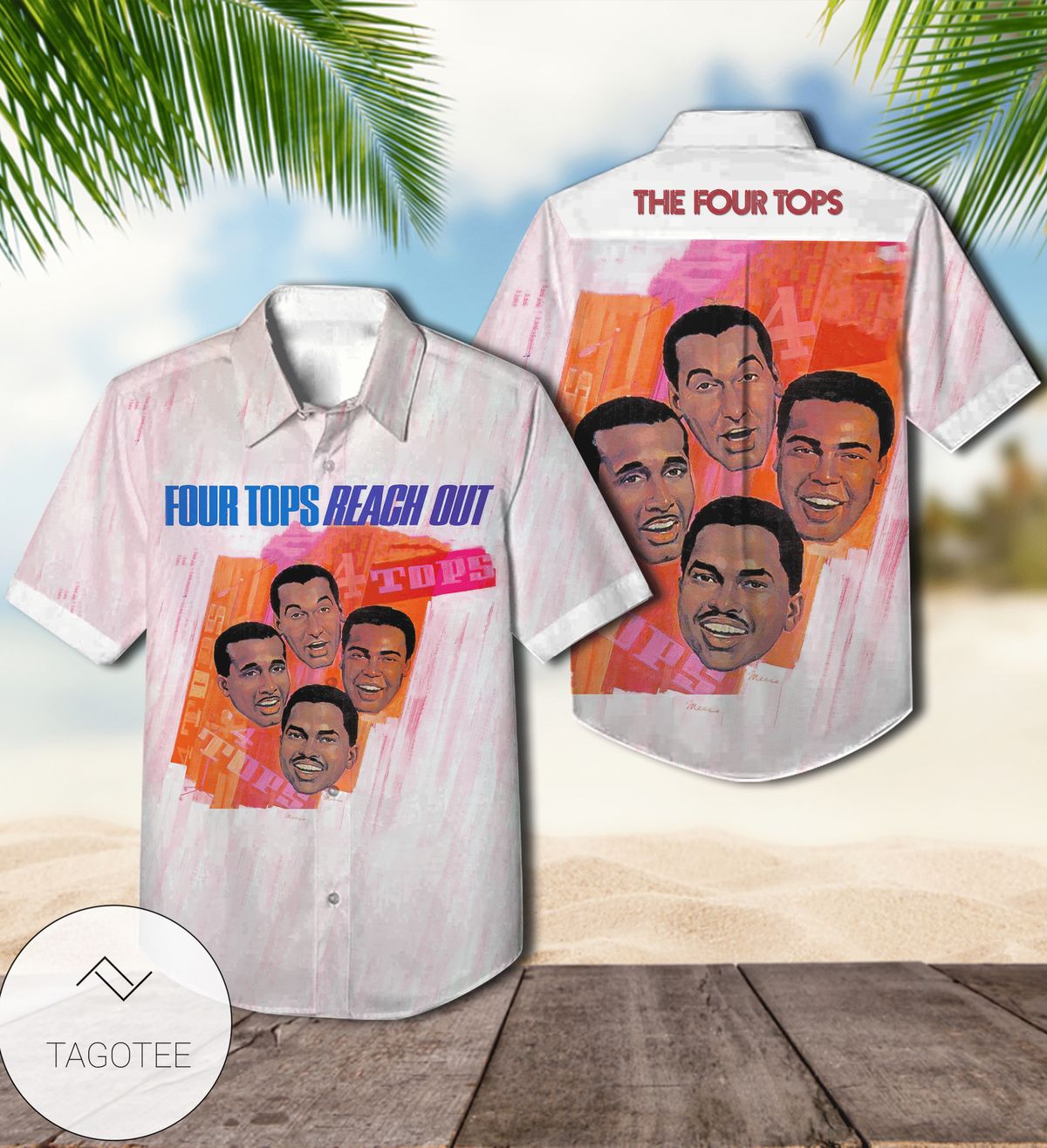 The Four Tops Reach Out Album Cover Hawaiian Shirt