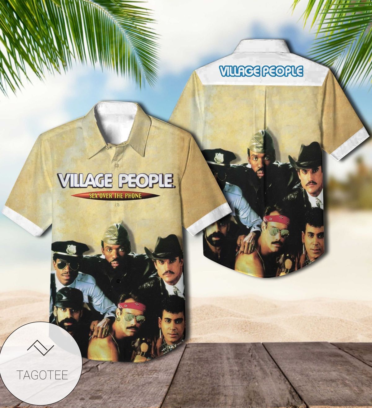 Village People Sex Over The Phone Album Cover Hawaiian Shirt