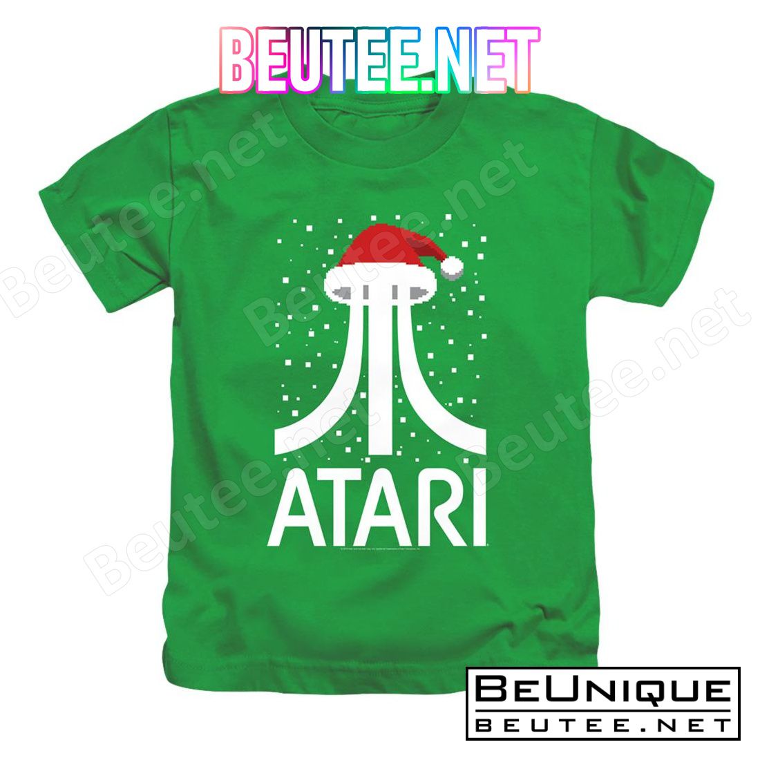 Atari Pixel Santa Hat Shirt