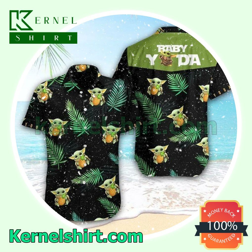 Baby Yoda Hug Pineapple Beach Shirt