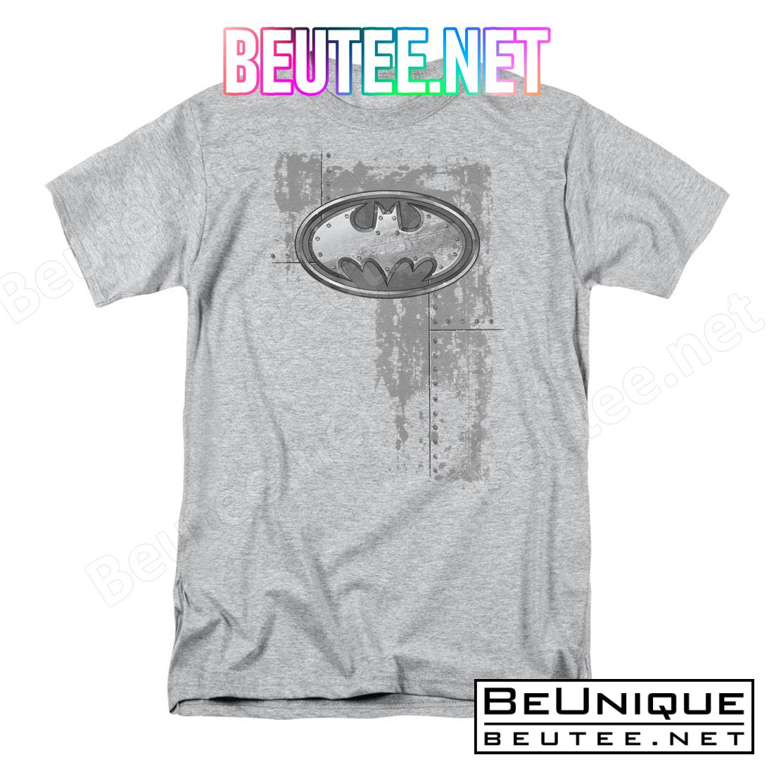 Batman Rivited Metal Logo T-shirt