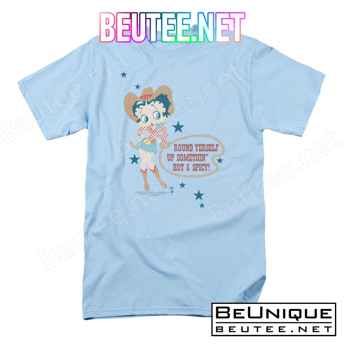 Betty Boop Hot And Spicy Cowgirl T-shirt