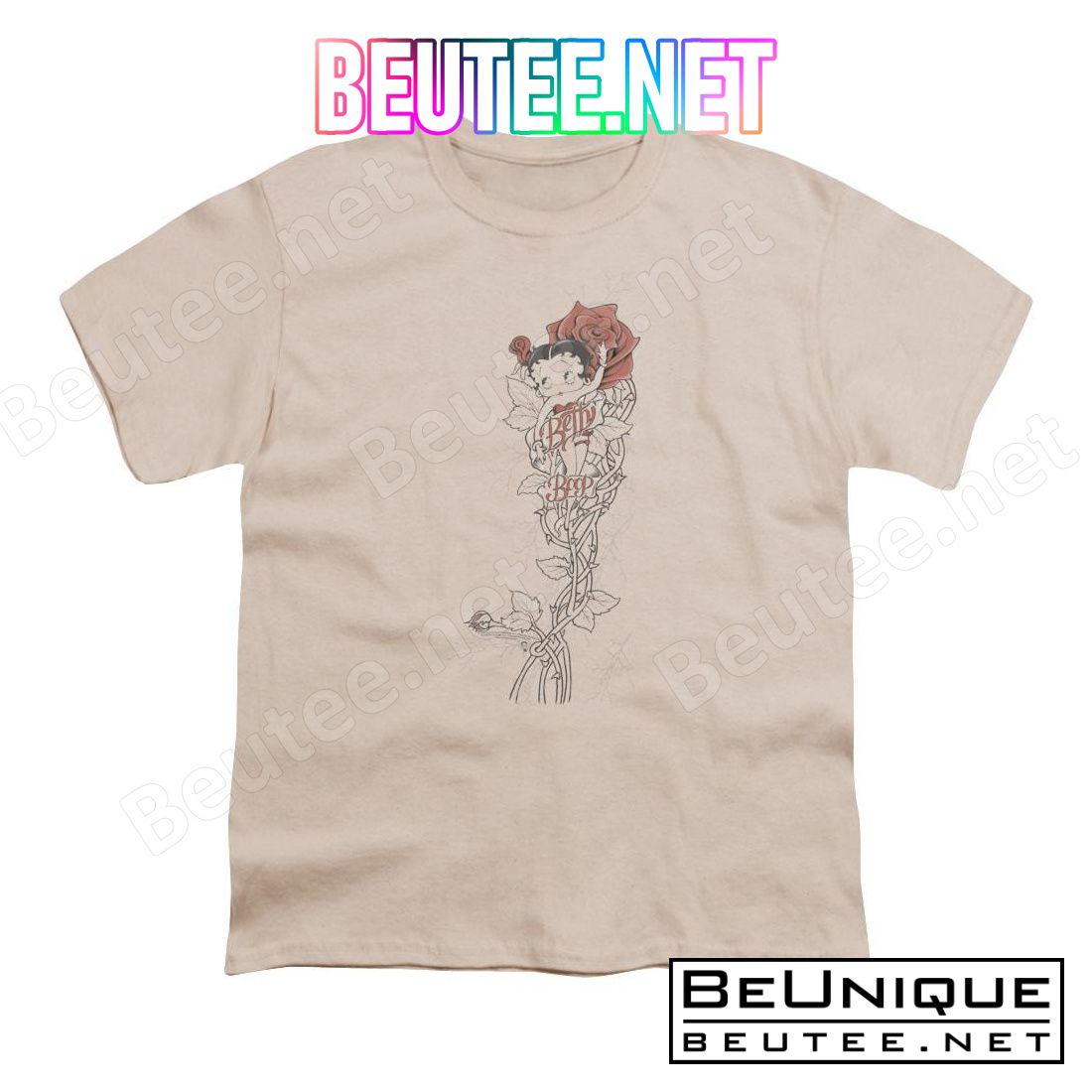 Betty Boop Thorns(left Side Print) Shirt