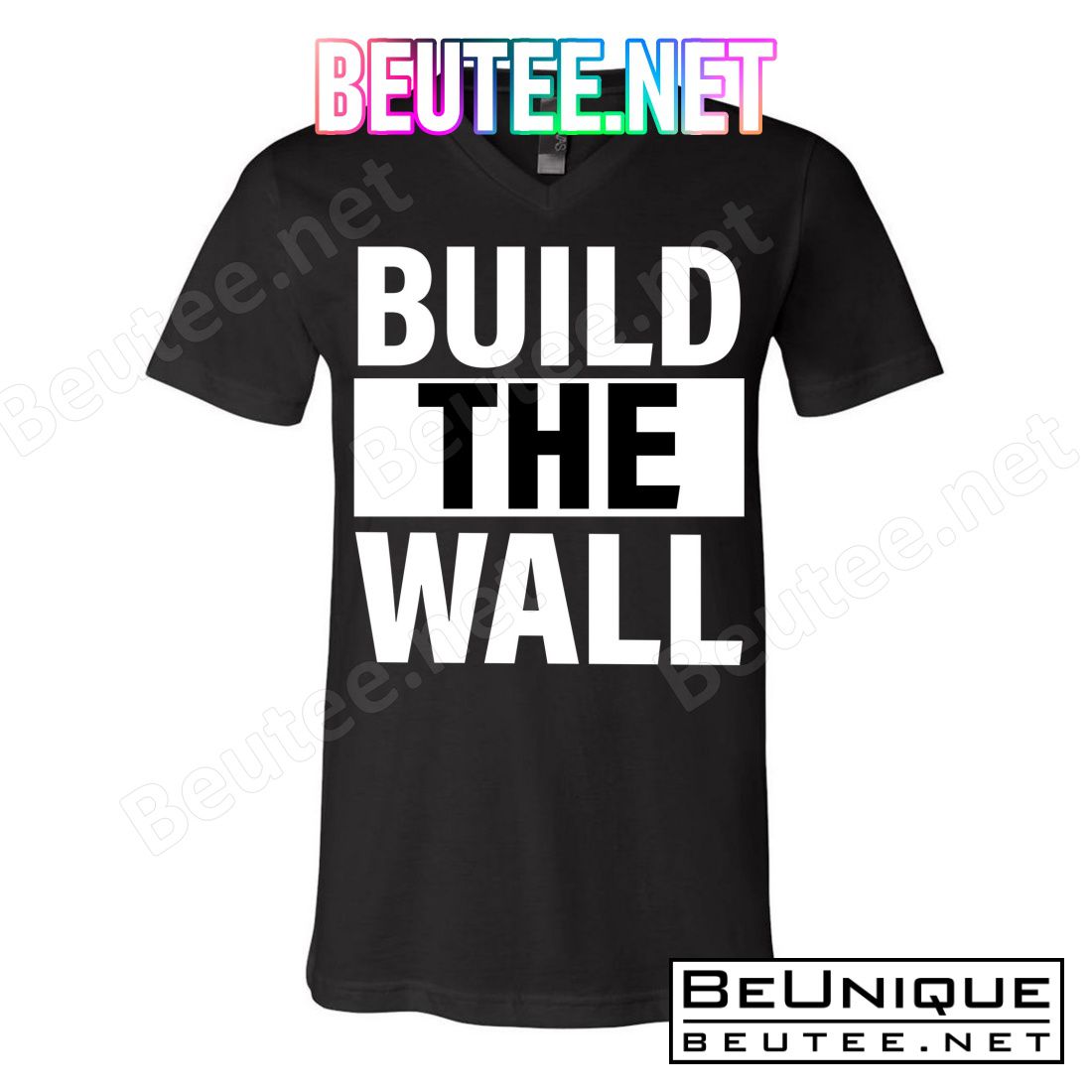 Build The Wall Box Logo T-Shirts