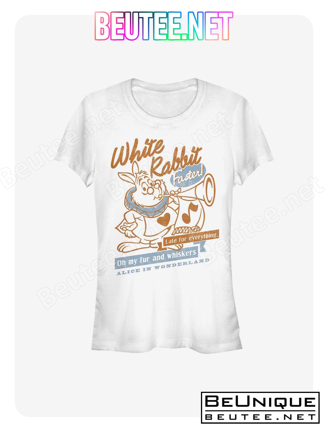 Disney Alice In Wonderland Girls T-Shirt Rabbit Girls T-Shirt