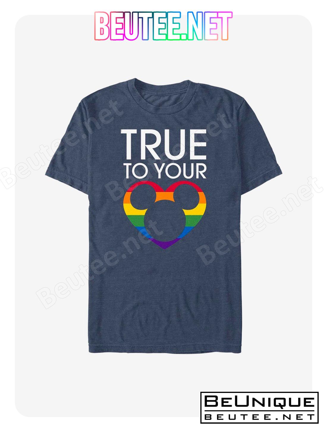 Disney Mickey Mouse True To Your Heart Rainbow T-Shirt