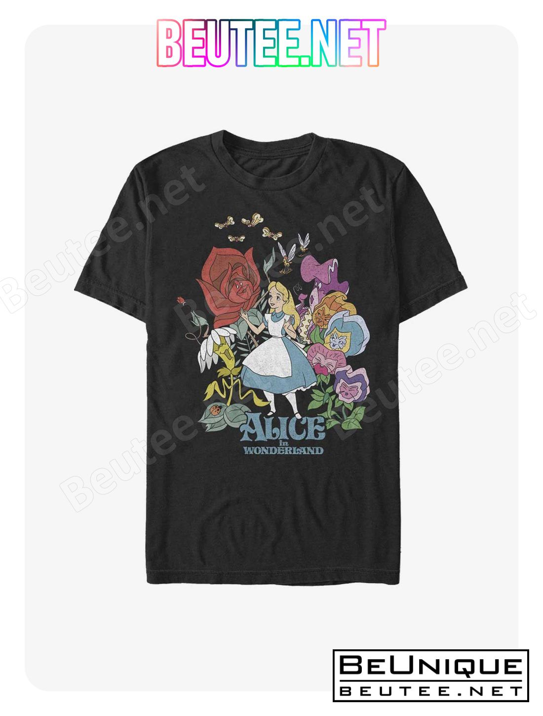 Extra Soft Disney Alice in Wonderland Flower Love T-Shirt