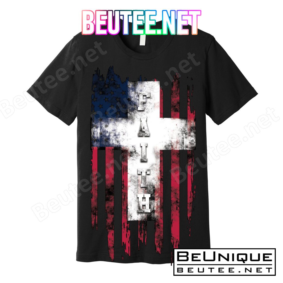 Faith American Flag Cross T-Shirts