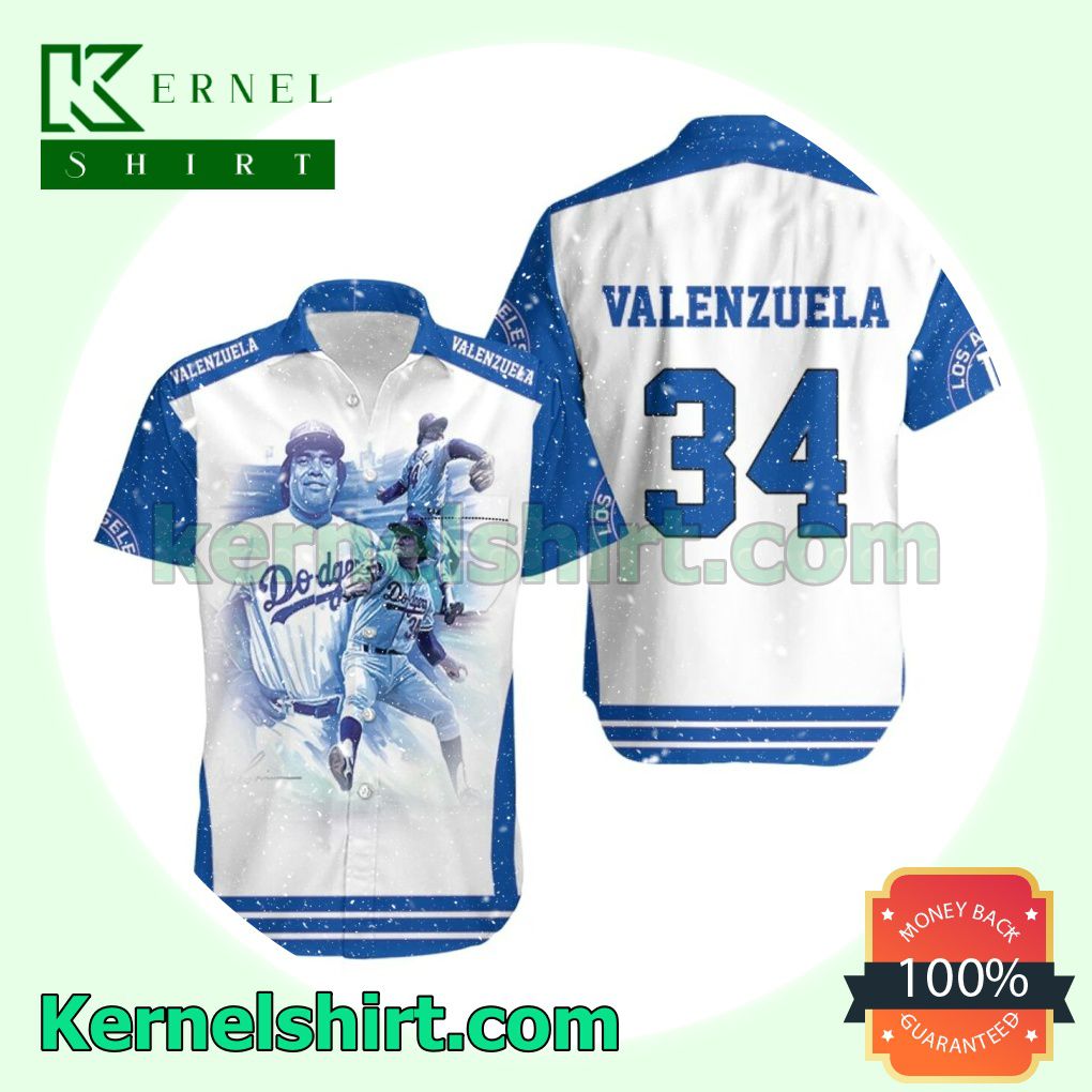 Fernando Valenzuela 34 La Dodgers Beach Shirt