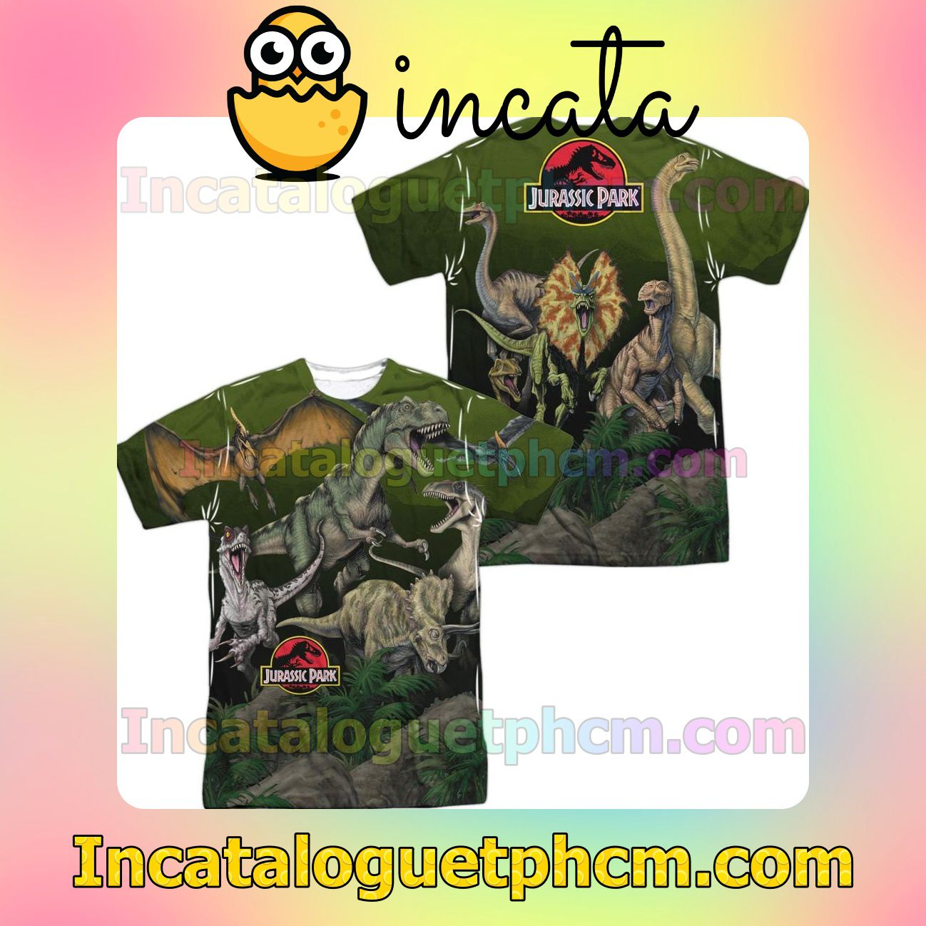 Jurassic Park Pack Of Dinos Personalized T-Shirts