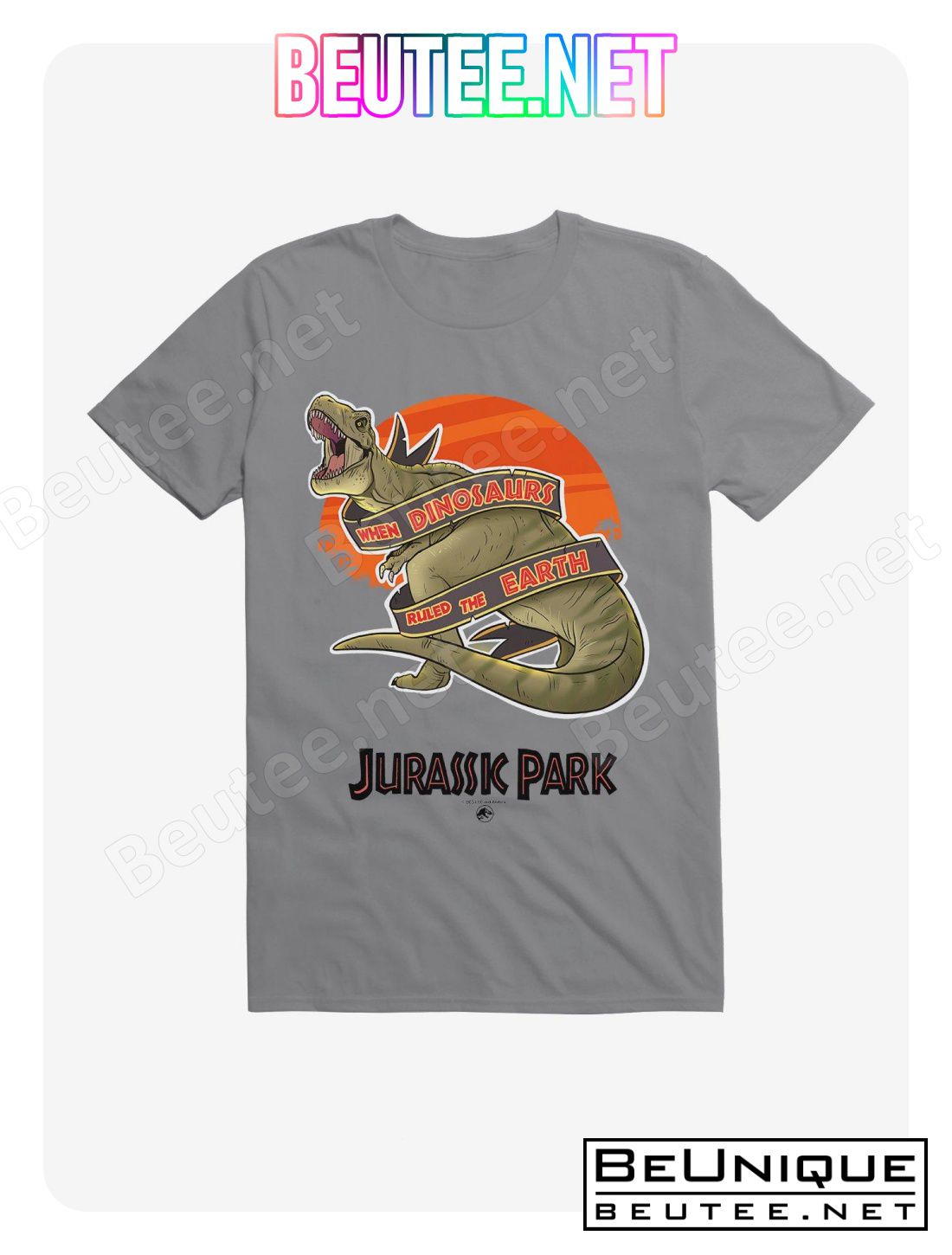 Jurassic Park When Dinos Rules The Earth Black T-Shirt