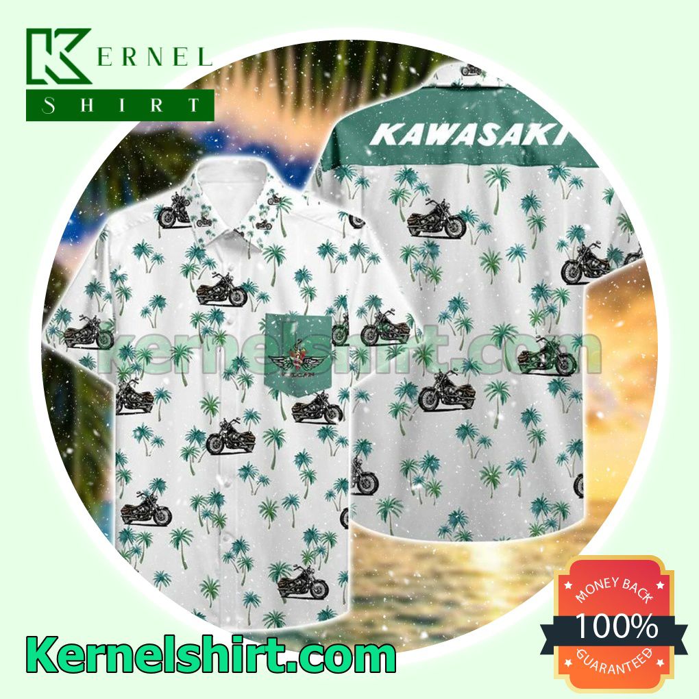 Kawasaki Vulcan Drifter Palm Tree Beach Shirt