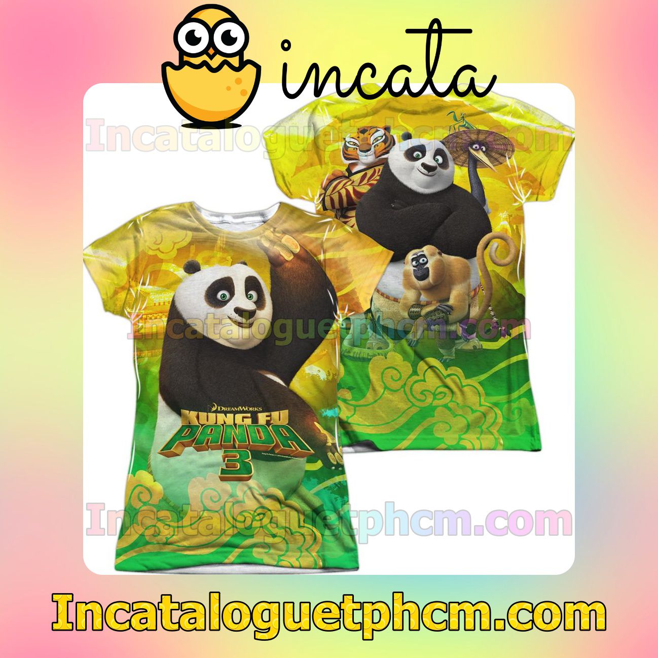 Kung Fu Panda Po And Friends Personalized T-Shirts